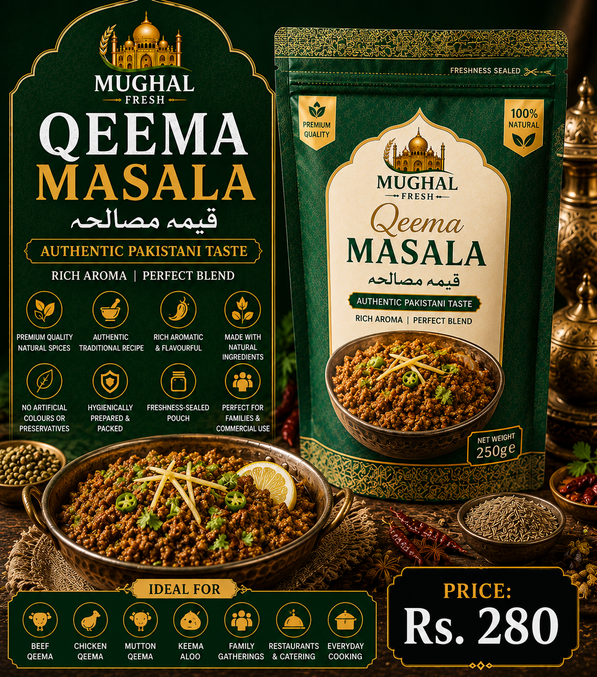 Qeema Masala – 250g Pouch | Authentic Pakistani Minced Meat Spice Mix