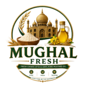 Mughal Fresh Store Logo - Premium Chakki Atta & Pure Mustard Oil from Pakistan
