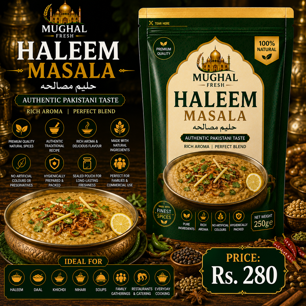 Haleem Masala – 250g Pouch | Traditional Pakistani Haleem Spice Mix