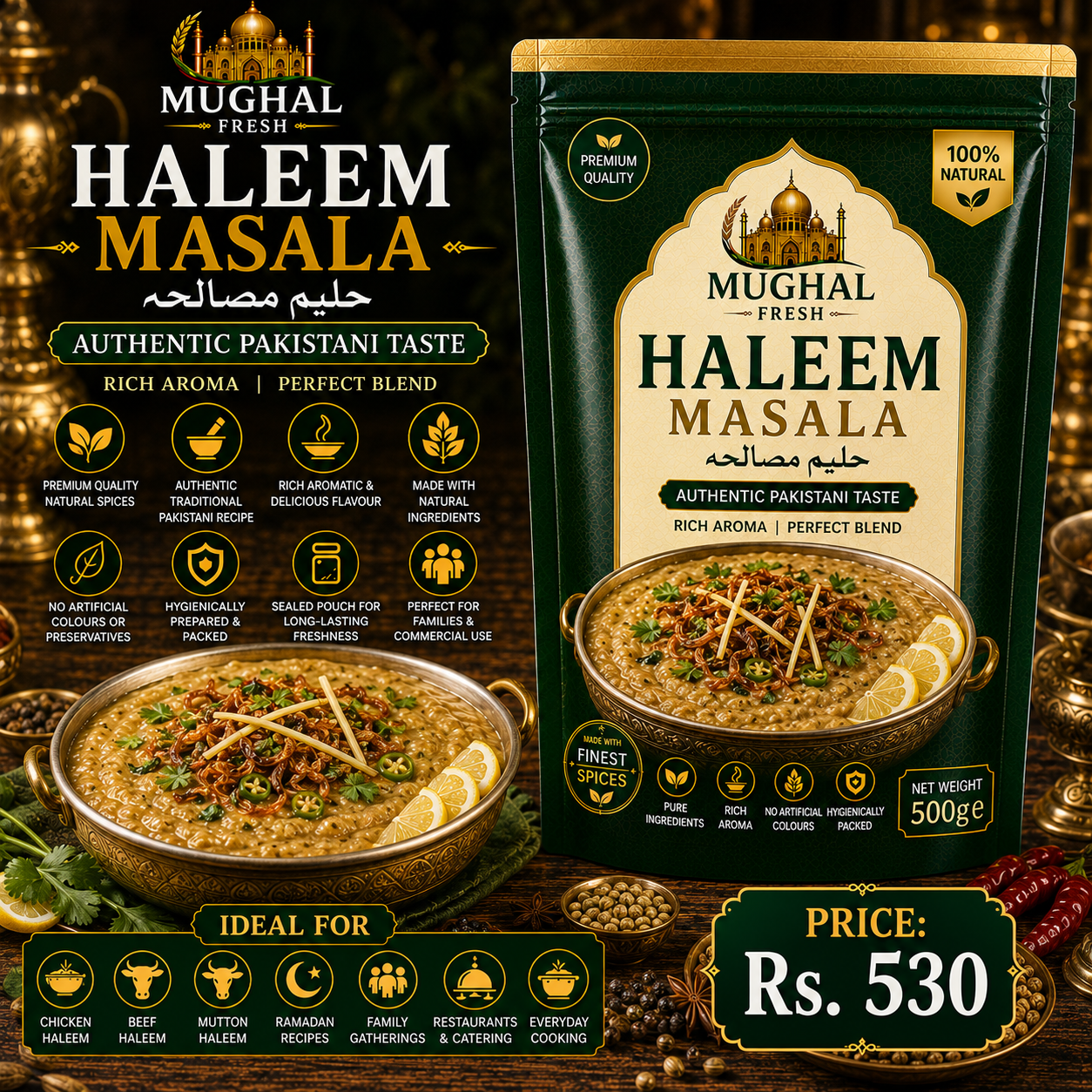 Haleem Masala – 500g Pouch | Traditional Pakistani Haleem Spice Mix