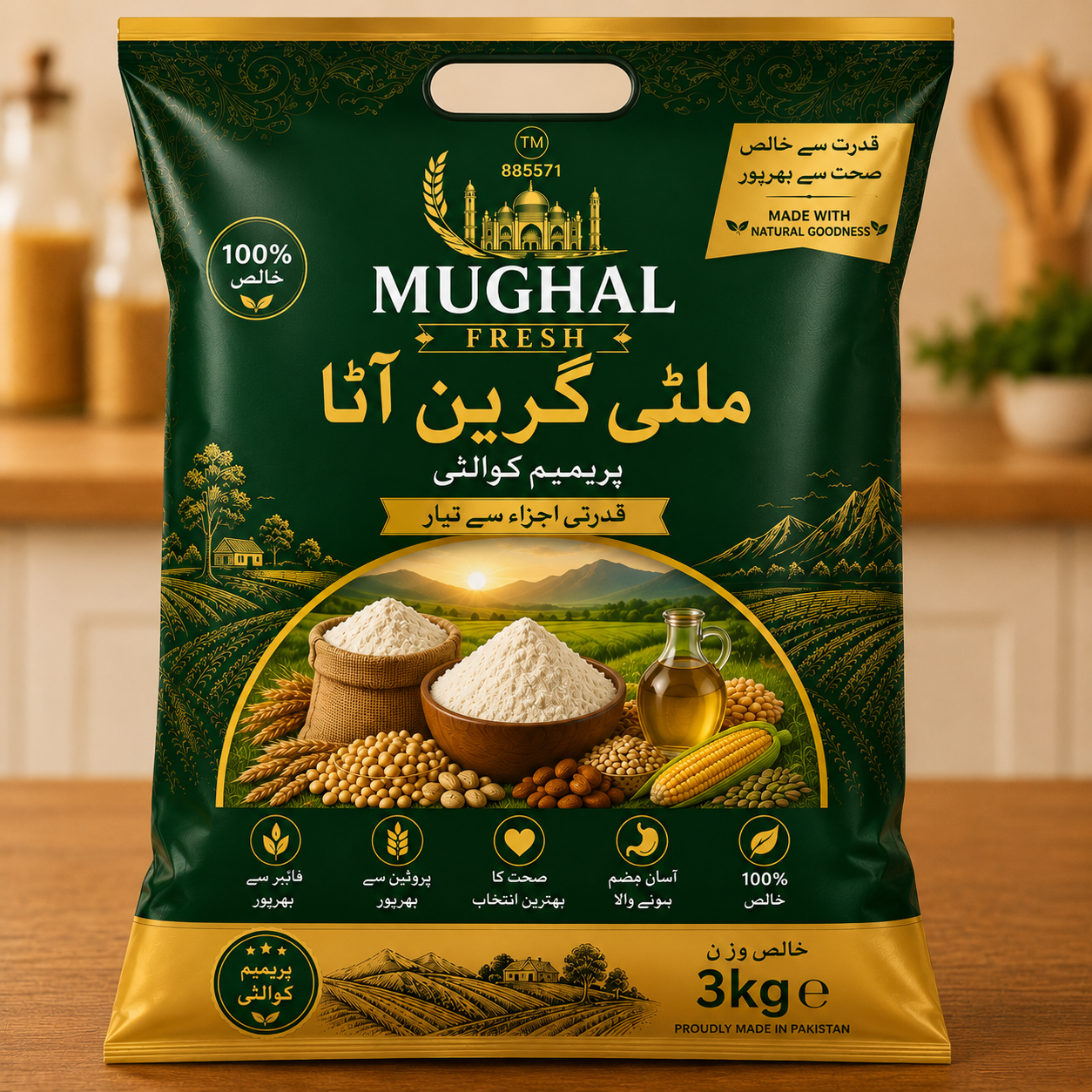 Mughal Fresh Premium Multi Grain Atta – 3 KG